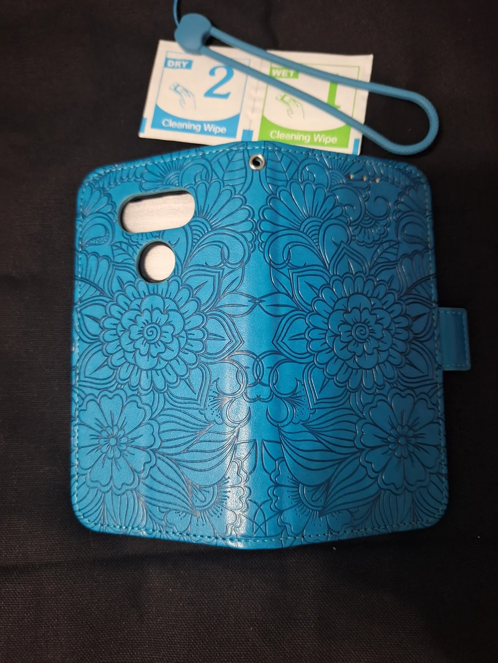 Blue Floral Phone Wallet Case